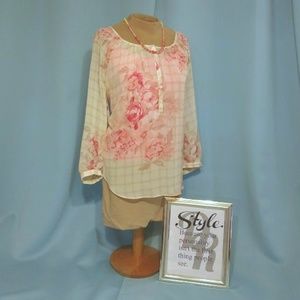 *3for$20* LAUREN CONRAD sheer blouse, Size S